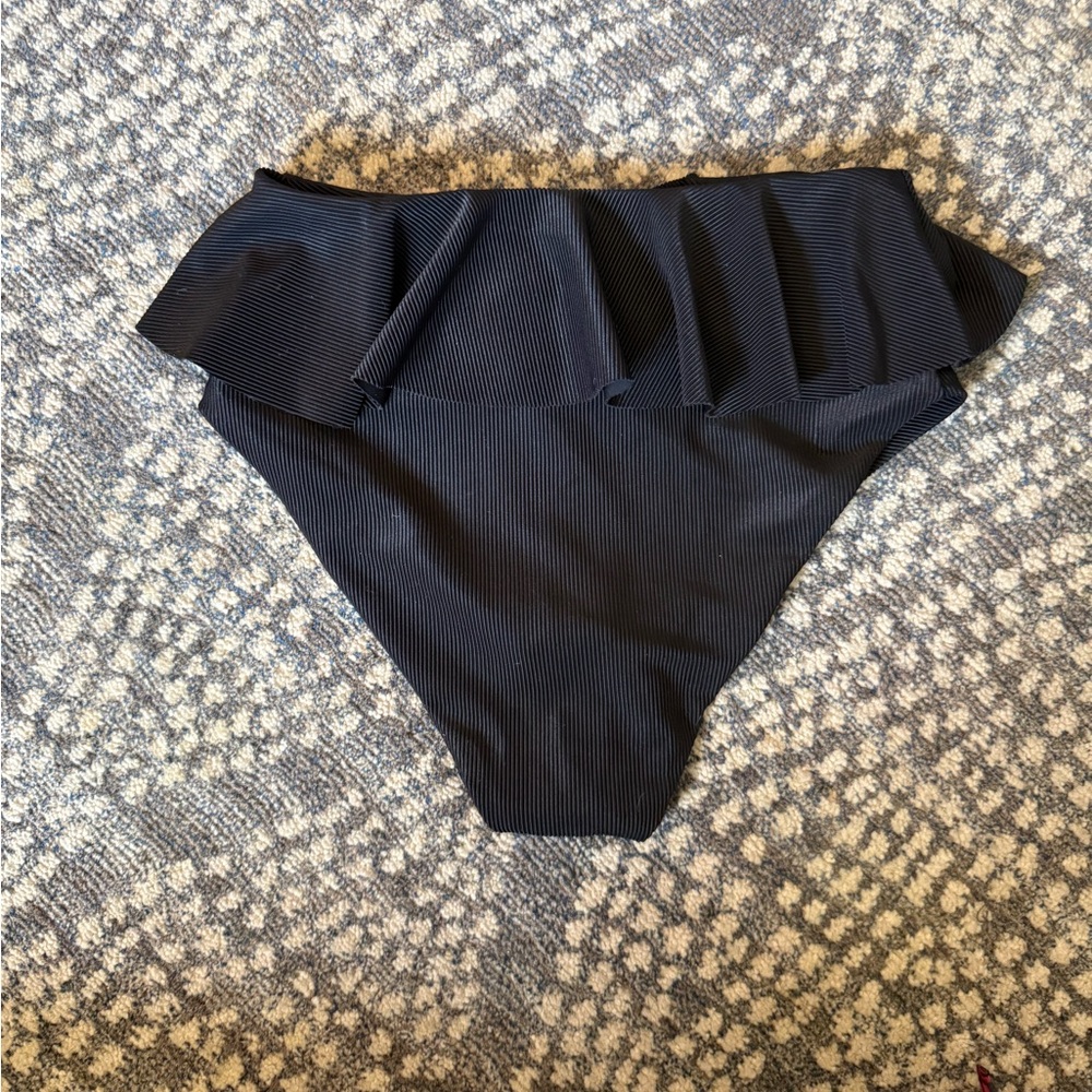 Beach Riot Black Ribbed Bikini Bottom - Picture 6 of 6